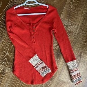 Free People- Alpine cuff knit henley